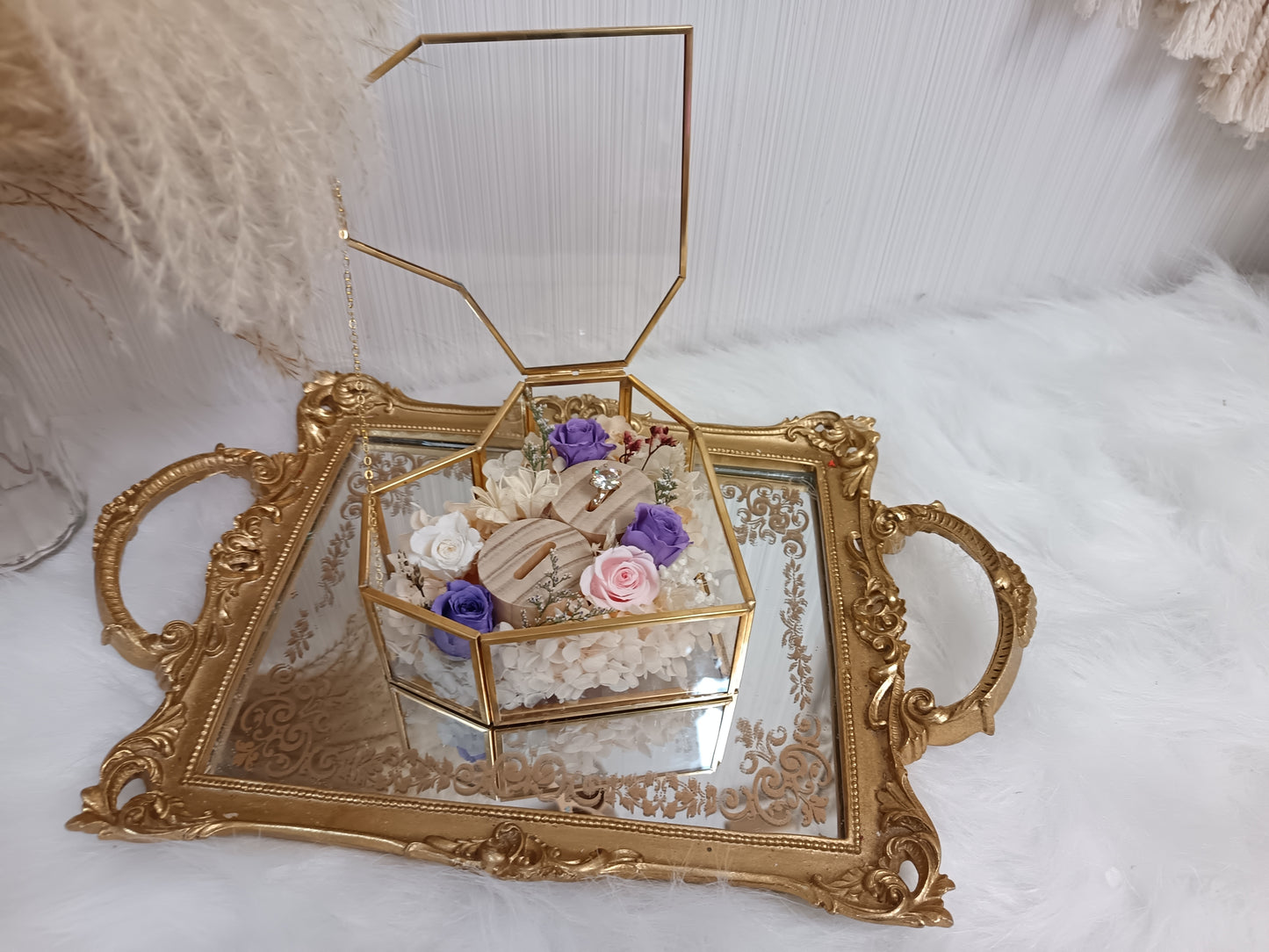 永生花 – 心形介指盒 Preserved Flower – Heart-shaped Ring Box