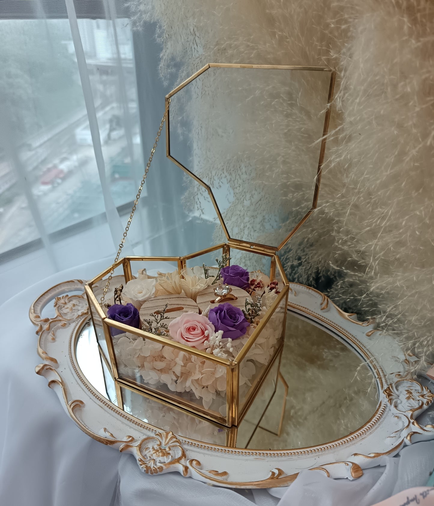 永生花 – 心形介指盒 Preserved Flower – Heart-shaped Ring Box