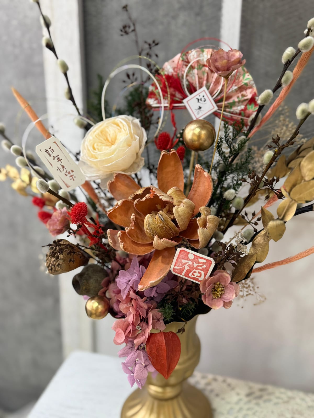 新年永生桌花 Chinese New Year Table Flower - Preserved Flower
