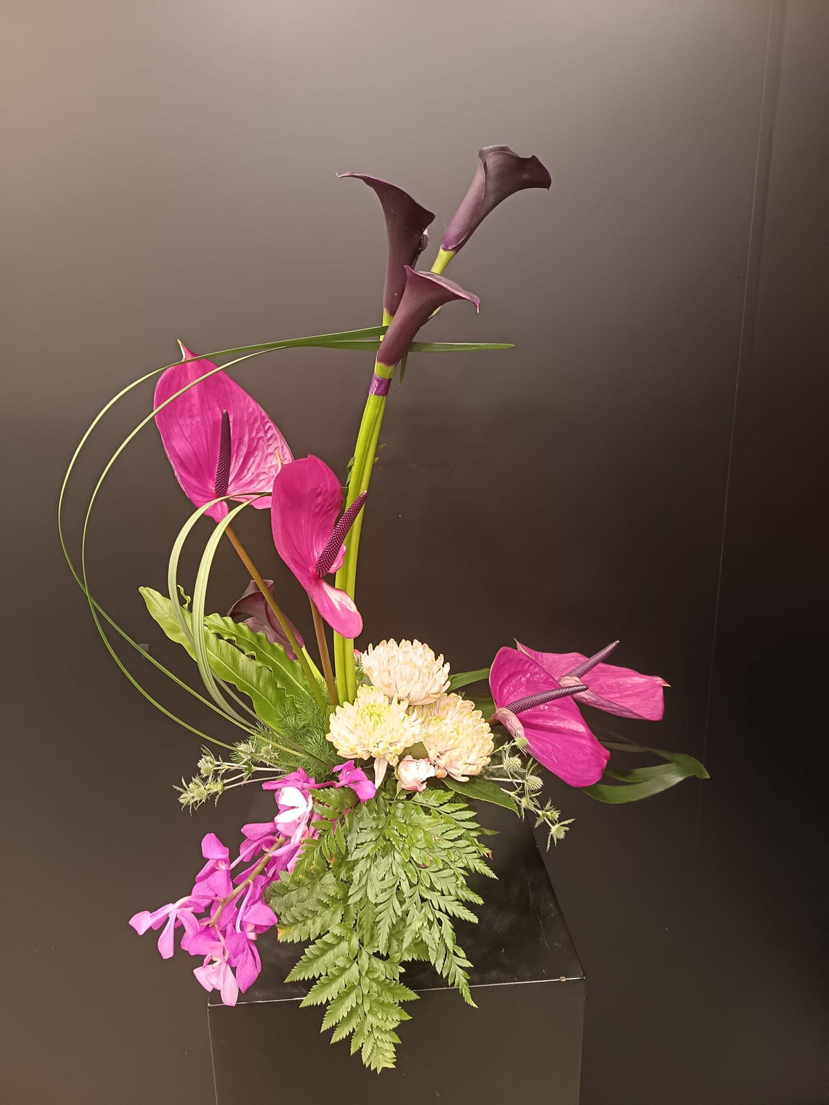 線條形式花藝設計桌花 Formal Linear Design Table Flower
